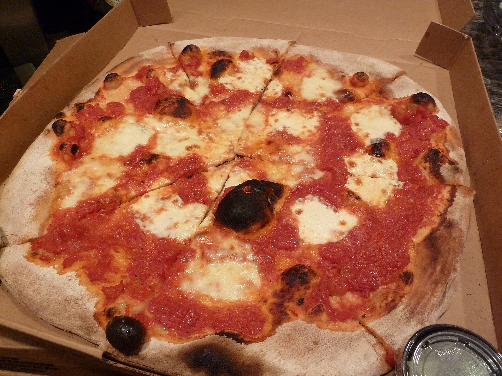 Classic Margherita pizza with fresh basil